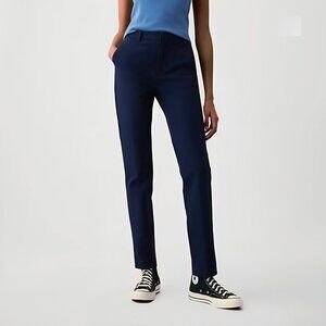 Gap Mid Rise BiStretch Navy Slim Ankle Pants - 8 Tall
